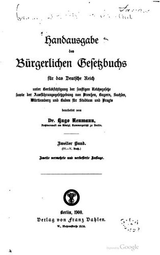 Burgerliches Gesetzbuch