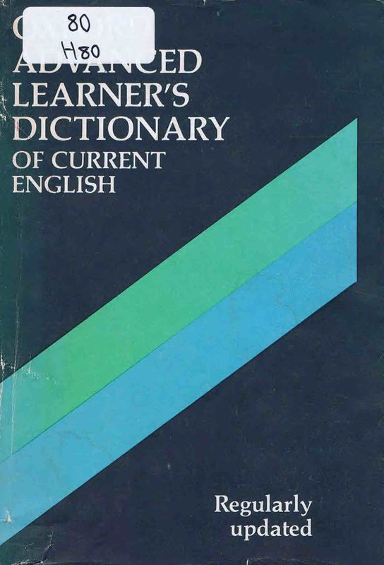 Oxford Advanced Learner's Dictionary Of Current English