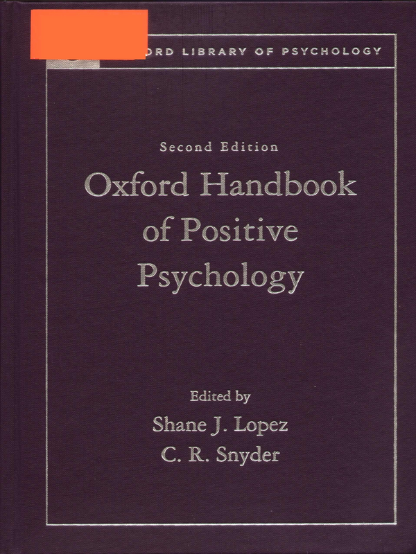 Oxford Handbook of Positive Psychology