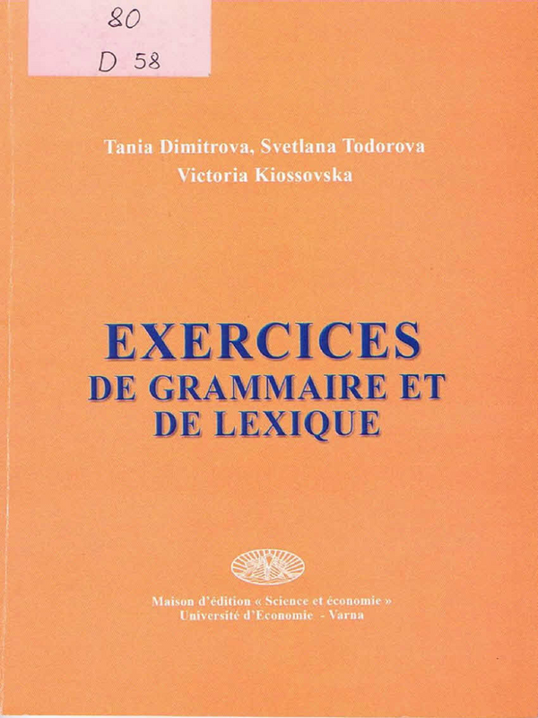 Exercices de grammaire et de lexique