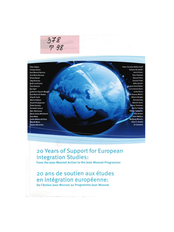 20 Years of Support for European Integration Studies