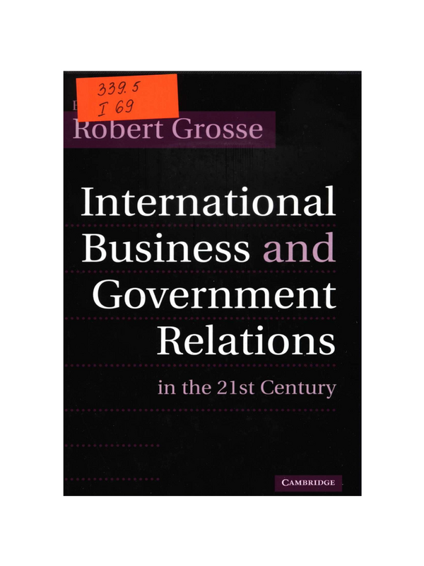 International Business and Government Relation in the 21st Century