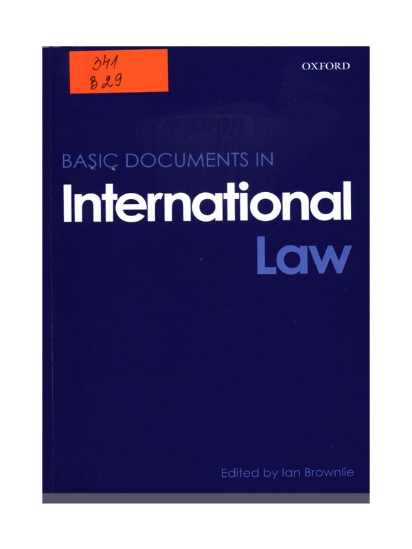 Basic Documents in International Law