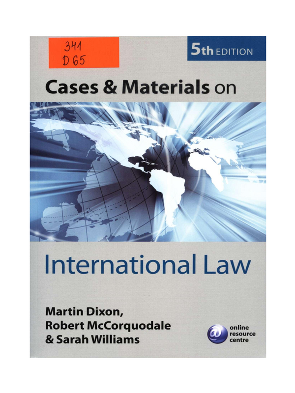 Cases & Materials on International law