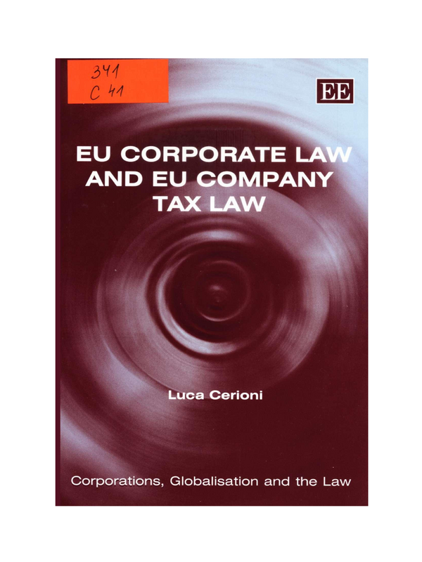 EU Corporate Law and EU Company Tax law