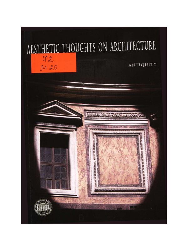 Aesthetic Thoughts on Architecture