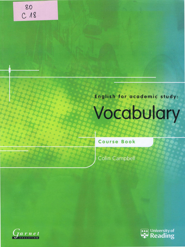 English for academic study: Vocabulary