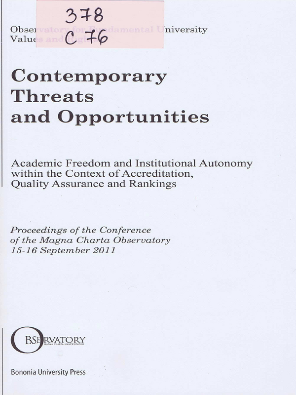 Contemporary Threats and Opportunities