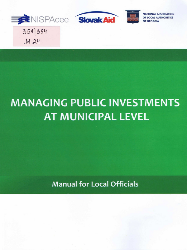 Managing Public Investments at Municipal Level