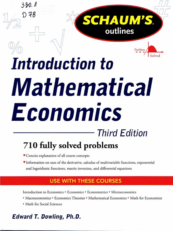 Introduction to Mathematical Economics