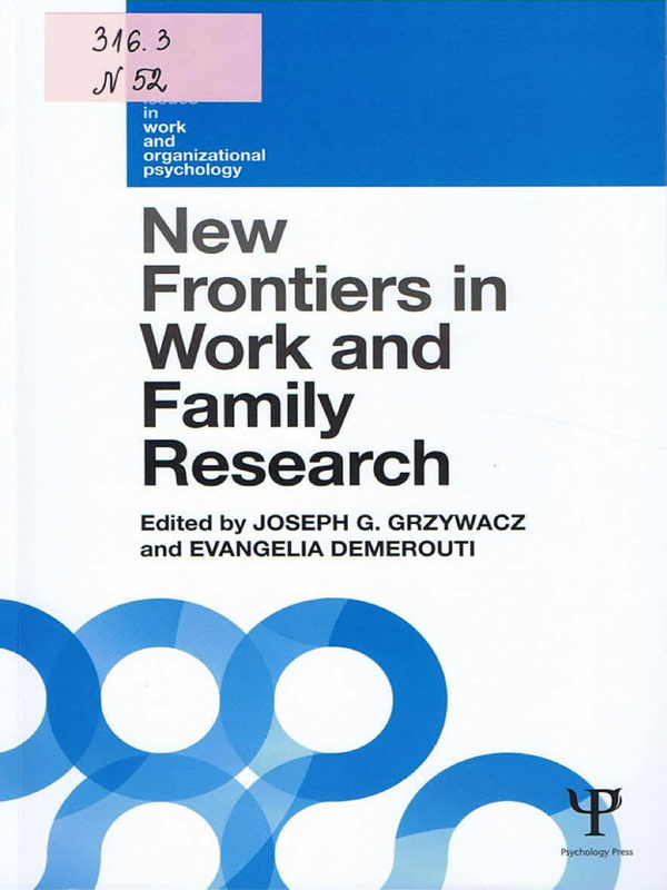 New Frontiers in Work and Family Research