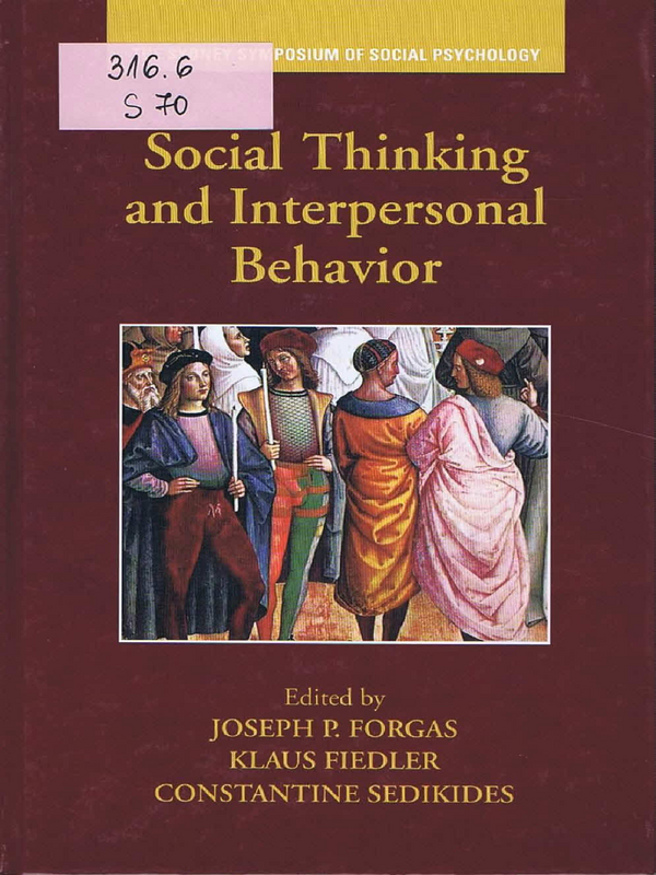 Social thinking and interpersonal behavior