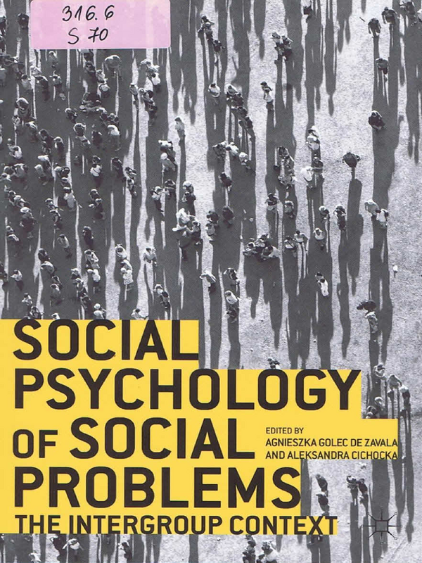 Social Psychology of Social Problems