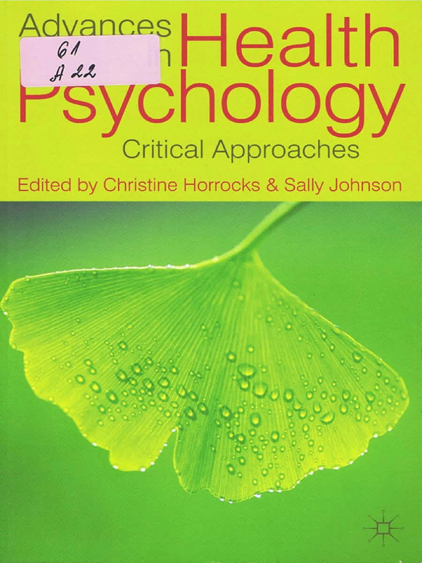 Advances in Health Psychology