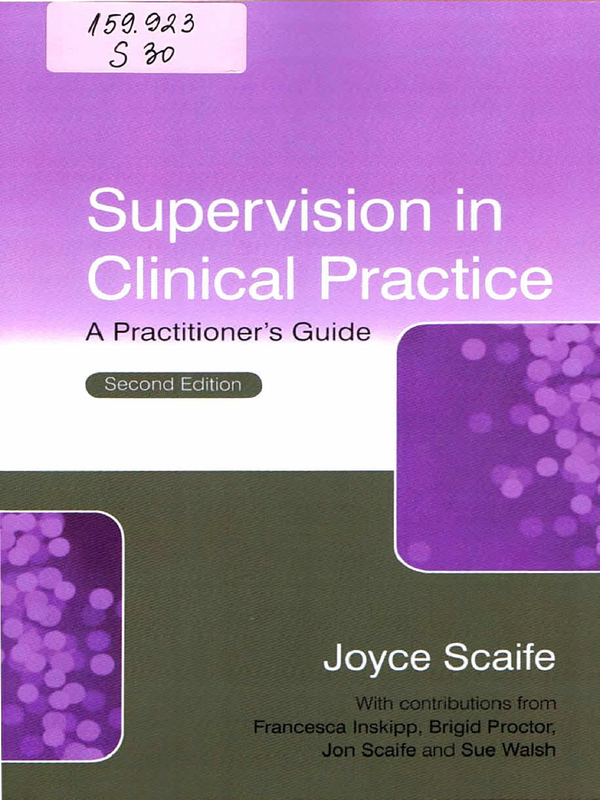 Supervision in Clinical Practice