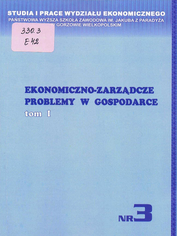 Ekonomiczno-zarzadcze problemy w gospodarce