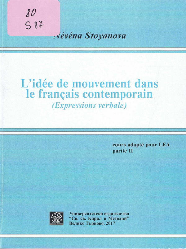 L'idee de mouvement dans le francais contemporain