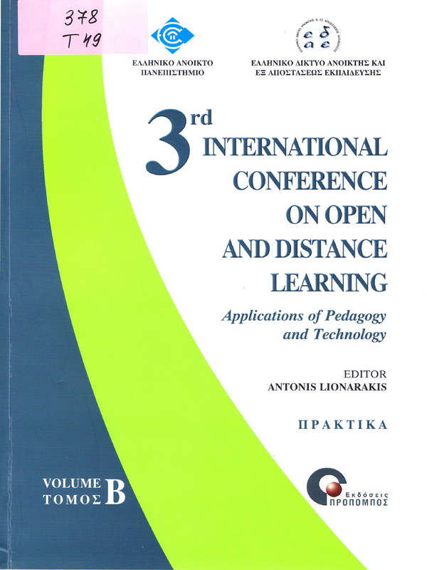 3rd International Conference on Open and Distance Learning