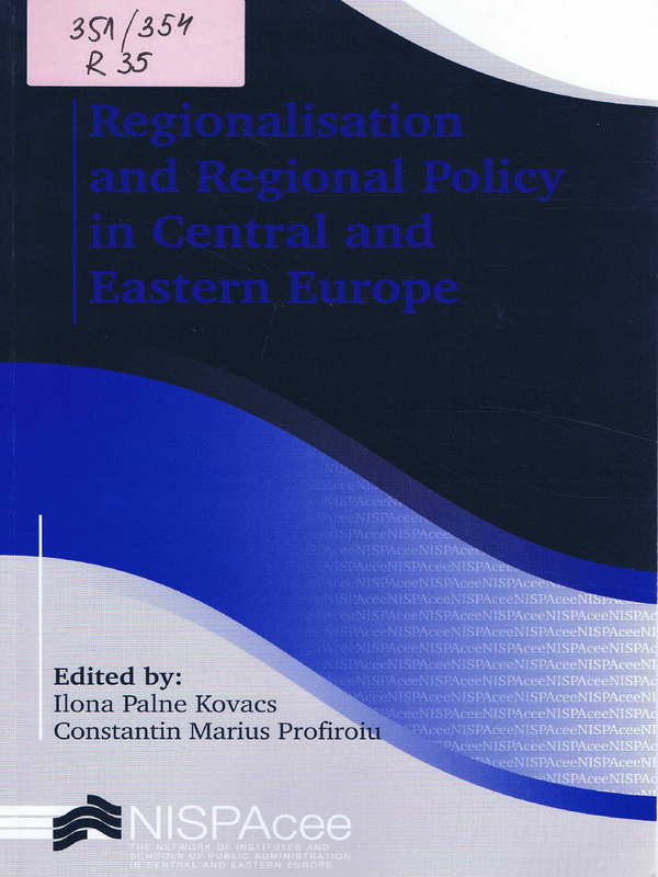 Regionalisation and Regional Policy in Central and Eastern Europe