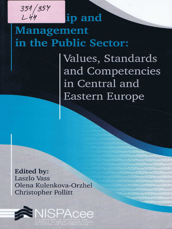 Leadership and Management in the Public Sector