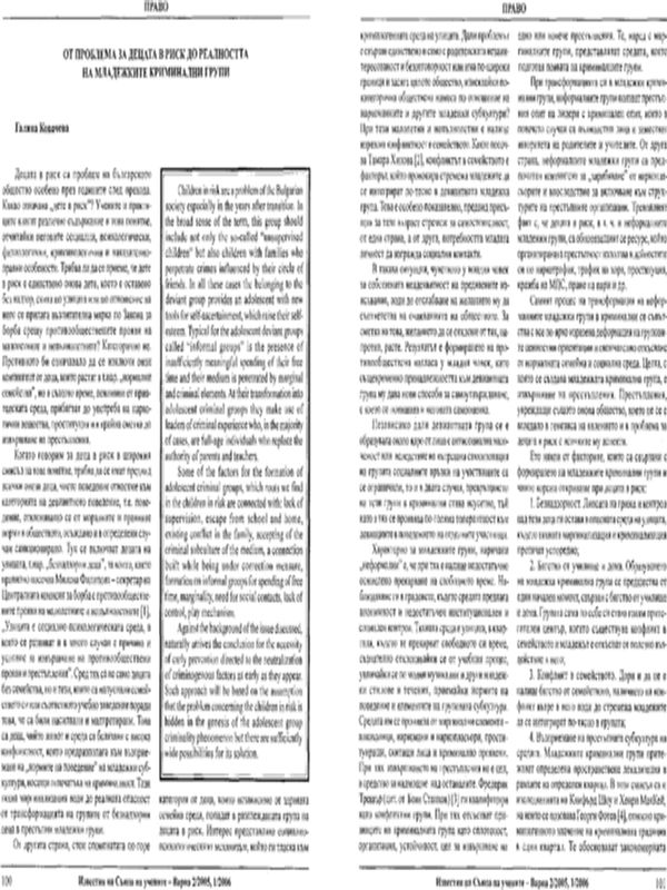 От проблема за децата в риск до реалността на младежките криминални групи