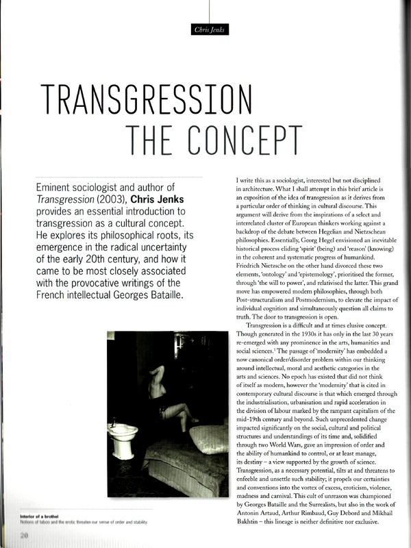 Transgression: the Concept