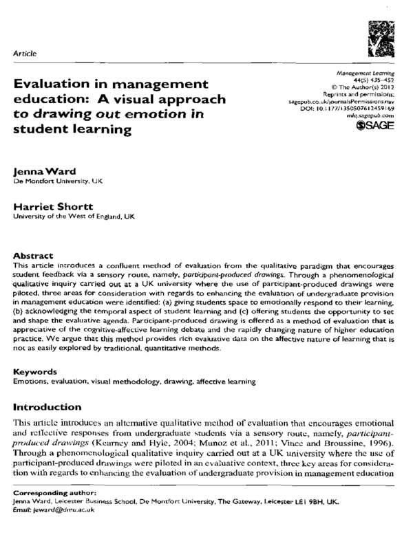 Evaluation in management education