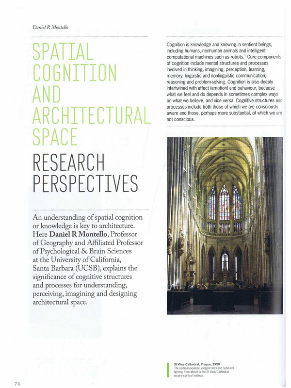 Spatial Cognition and Architectural Space