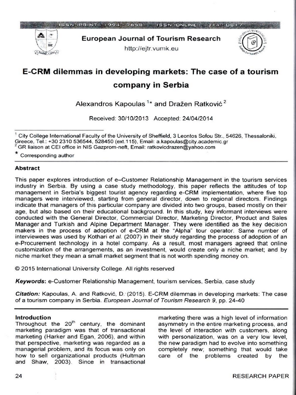 E-CRM dilemmas in developing markets