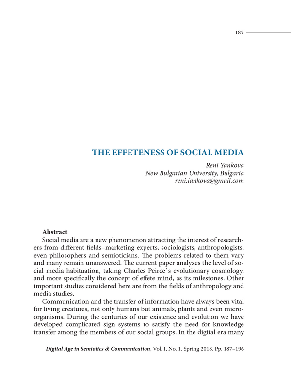 The effeteness of social media