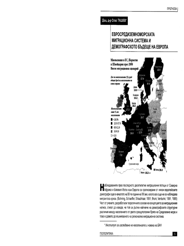 Евросредиземноморската миграционна система и демографското бъдеще на Европа