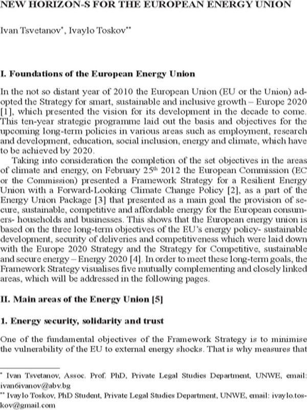 New Horizon-s for the European energy union