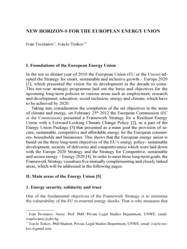 New Horizon-s for the European energy union