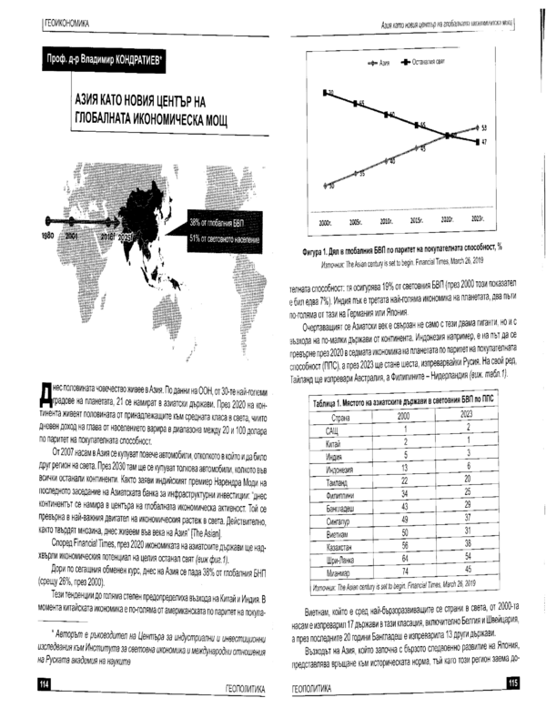 Азия като новия център на глобалната икономическа мощ