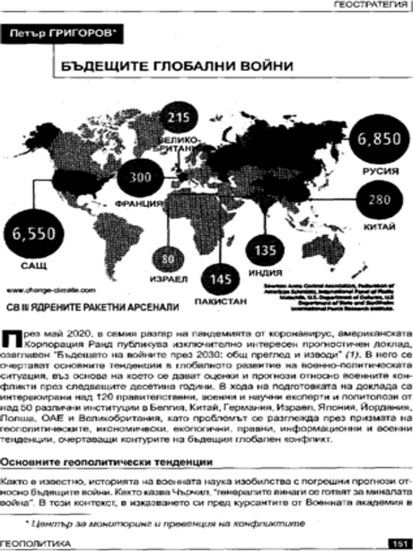 Бъдещите глобални войни