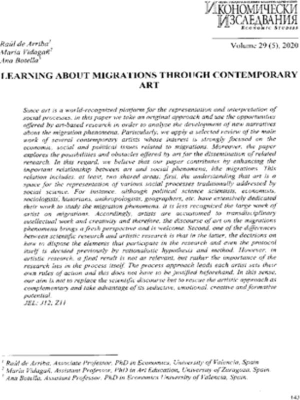 Learning about Migrations through Contemporary Art