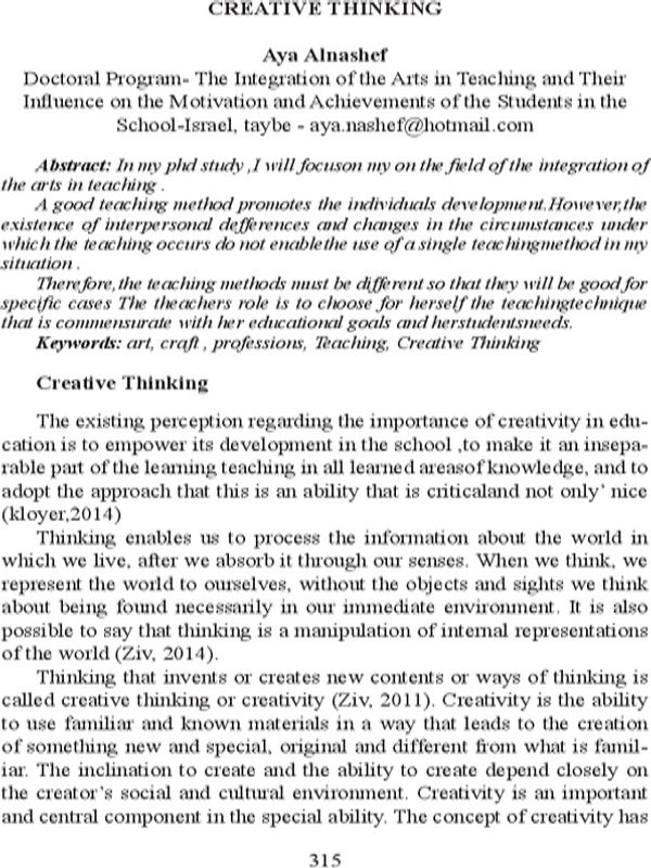 Creative Thinking