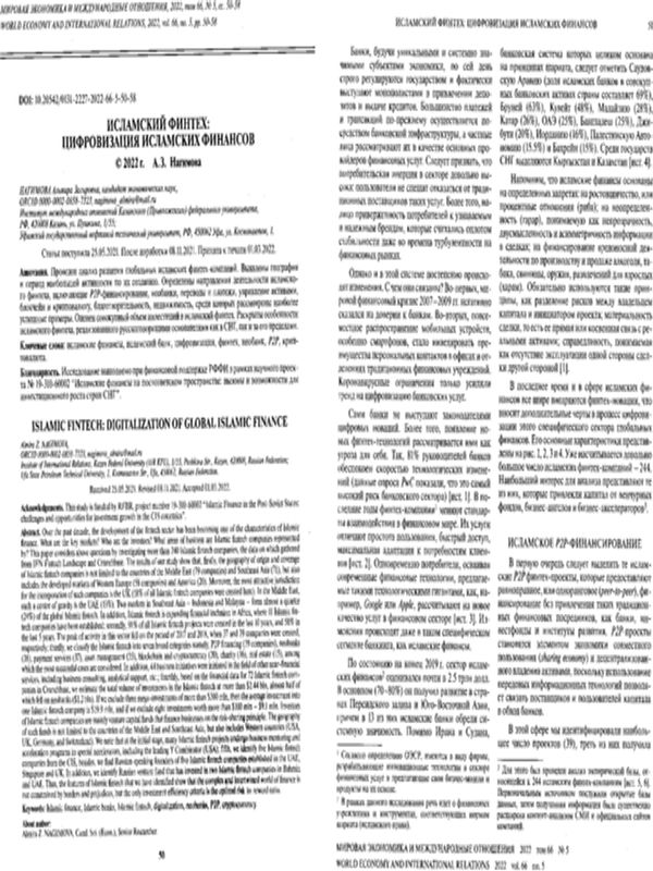 Исламский финтех: цифровизация исламских финансов