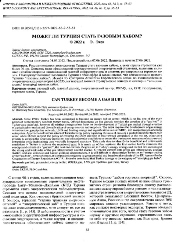Может ли Турция стать газовым хабом?