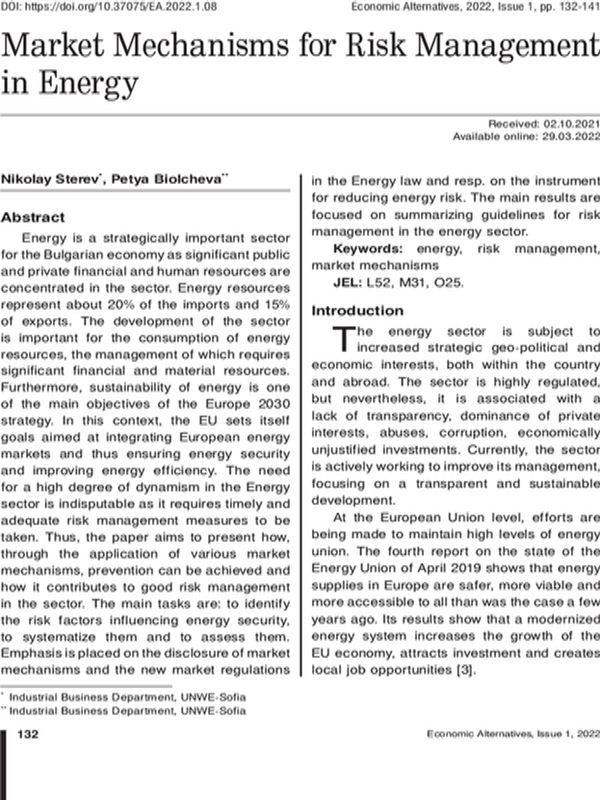 Market Mechanisms for Risk Management in Energy