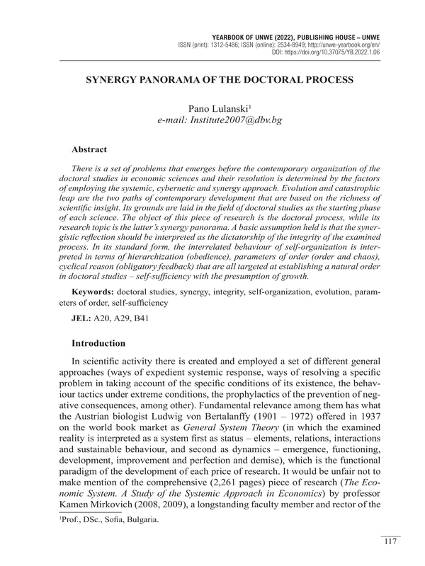 Synergy Panorama of the Doctoral Process