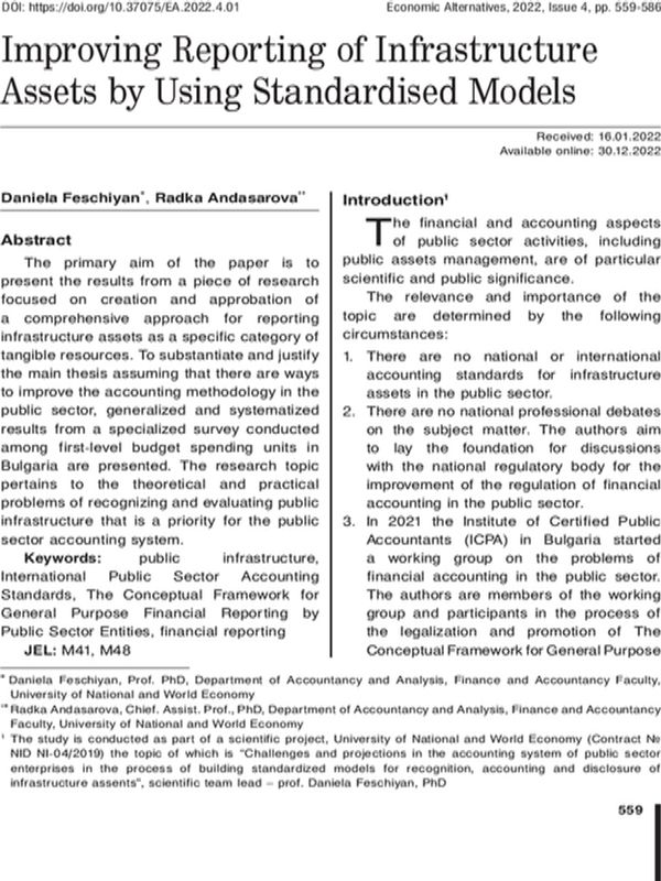 Improving Reporting of Infrastructure Assets by Using Standardised Models