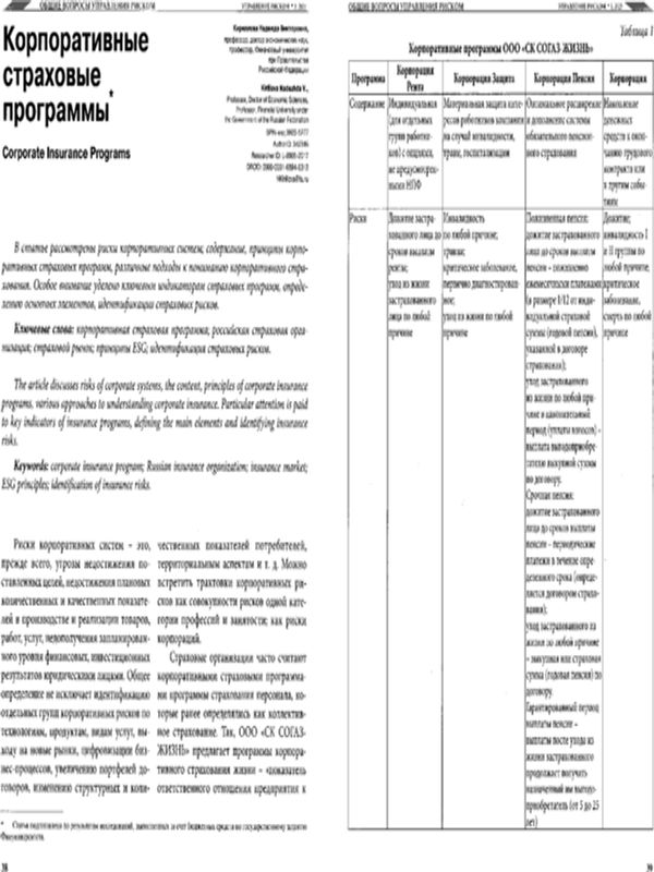 Корпоративные страховые программы
