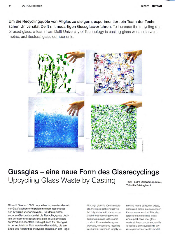 Upcycling Glass Waste by Casting