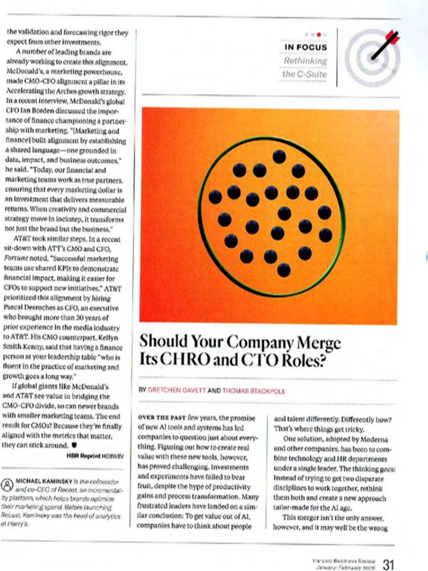 Should Your Company Megre Its CHRO and CTO Roles?