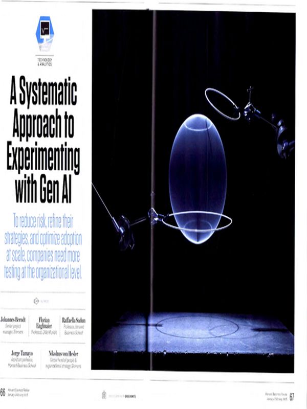 A Systematic Approach to Experimenting with Gen AI