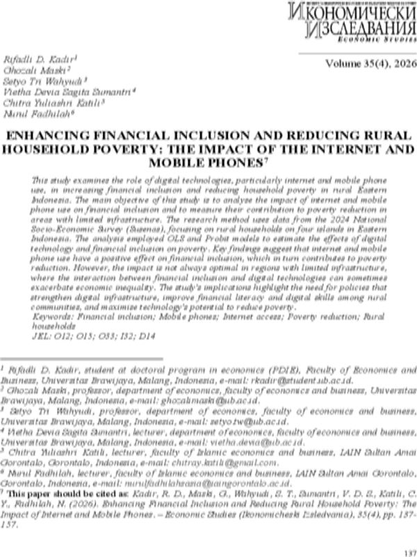 Enhancing Financial Inclusion and Reducing Rural Household Poverty: The Impact of Internet and Mobile Phones