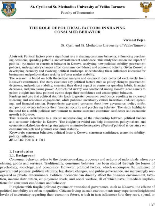 The Role of Political Factors in Shaping Consumer Behavior