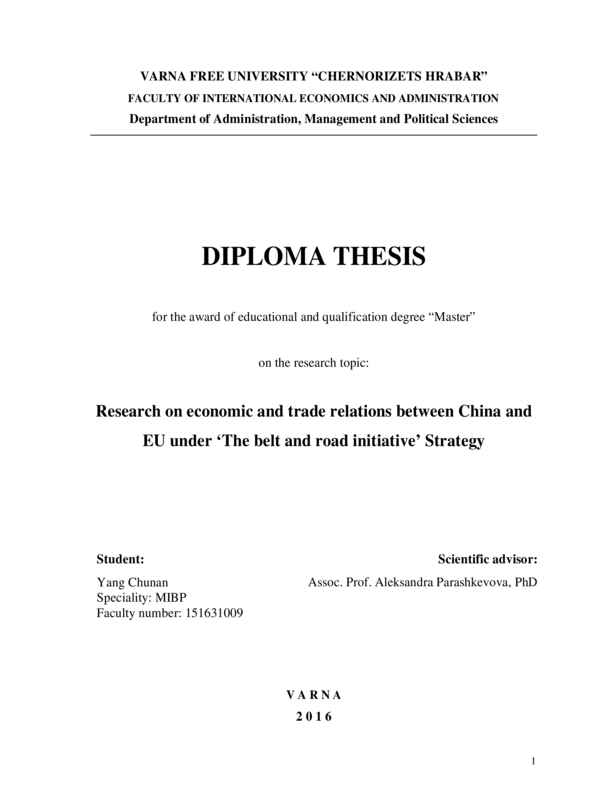 Research on economic and trade relations between China and EU under 